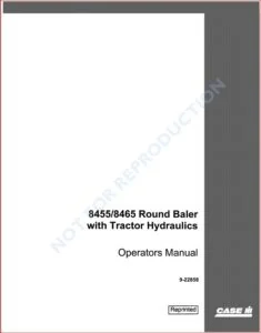 Case Ih 8455 8460 Round Baler With Tractor Hydraulics Operators Manual - PDF Downloads
