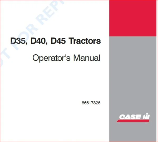 Case Ih D35 D40 D45 Tractor Operators Manual – PDF Download – HeyDownloads – Manual Downloads