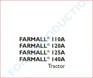 CASE IH FARMALL 110A 120A 125A 140A TRACTOR OPERATORS MANUAL - PDF Download