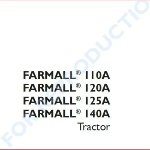 CASE IH FARMALL 110A 120A 125A 140A TRACTOR OPERATORS MANUAL - PDF Download