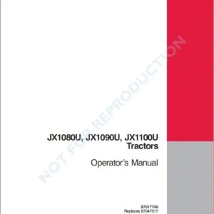 CASE IH JX1080U JX1090U JX1100U TRACTOR OPERATORS MANUAL - PDF Download