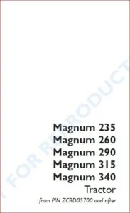 CASE IH MAGNUM 235 260 290 315 340 TRACTOR OPERATORS MANUAL - PDF Download