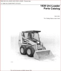 Case 1838 Skid Steer Loader Parts Catalog Manual-PDF DOWNLOAD