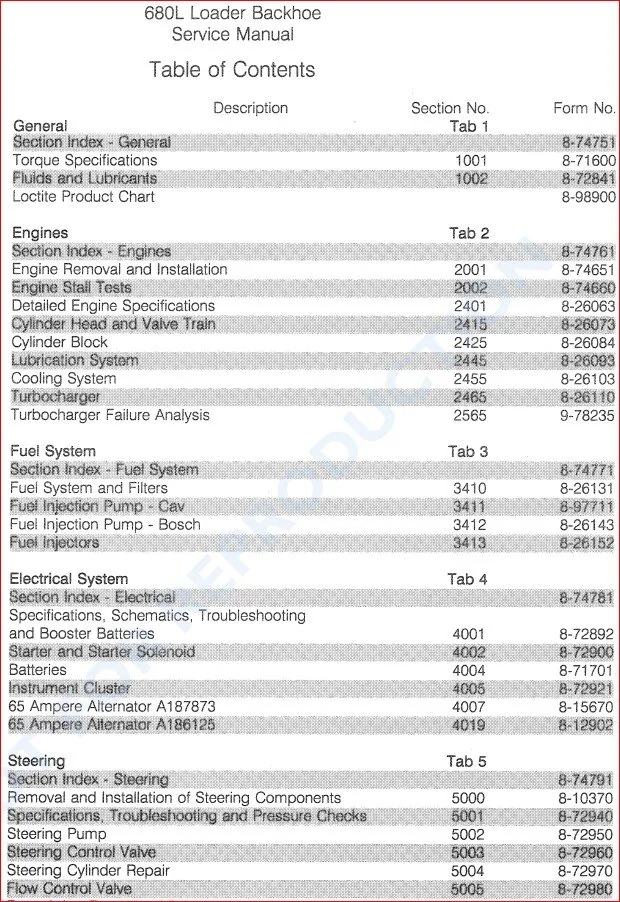 Case 680l Backhoe Loader Service Repair Manual - PDF DOWNLOAD!!! - Image 5