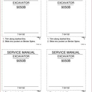 CASE 9050B Excavator Service Repair Workshop Manual DOWNLOAD - PDF