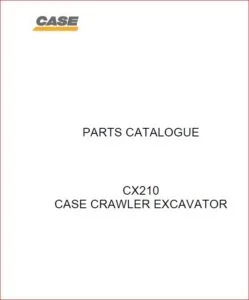 Case Cx210 CRAWLER Excavator Parts Catalog Manual-PDF Downloads