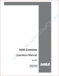 Case Ih 1640 Combine Operators Manual And 3 Supplement - PDF Download