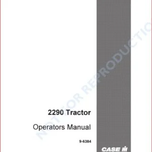 Case Ih 2290 Tractor Operators Manual - PDF Download