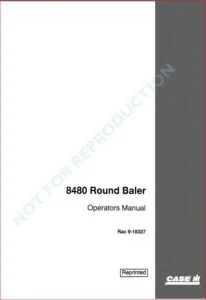CASE IH 8480 FIXED CHAMBER ROUND BALER OPERATORS MANUAL - PDF Download