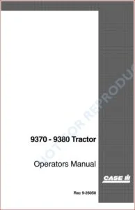 Case Ih 9370 9380 Tractor Operators Manual - PDF Download