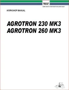 Deutz Fahr Agrotron 230 260 Mk3 Tractor Service Repair Workshop Manual - PDF Download