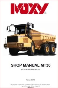 Doosan Moxy Mt27 Mt30r Mt30 Mt30s Articulated Dump Truck Service Repair Workshop Manual - PDF DOWNLOAD