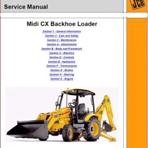 JCB Midi CX Backhoe Loader Service Repair Workshop manual - PDF DOWNLOAD!!!