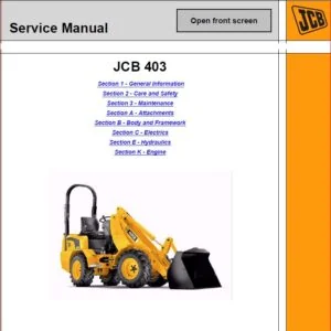 Jcb 403 Wheel Loading Shovel Workshop Repair Service Manual - PDF DOWNLOAD!!!