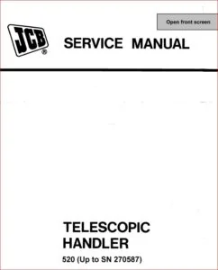 Jcb 520 Telescopic Handler Service Manual (SUPPLEMENTARY MANUAL INCLUDED) - PDF DOWNLOAD!!!