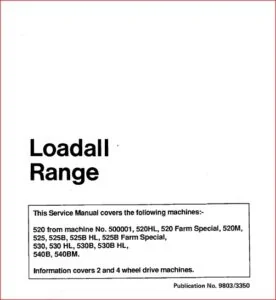 Jcb 530b hl Loadall Service Repair Manual - PDF DOWNLOAD!!!