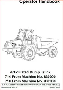 Jcb 714 718 Articulated Dump Truck operator Handbook - PDF DOWNLOAD!!!
