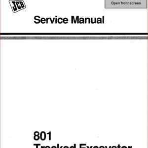 Jcb 801 Tracked Excavator Service Repair Workshop Manual - PDF DOWNLOAD!!!