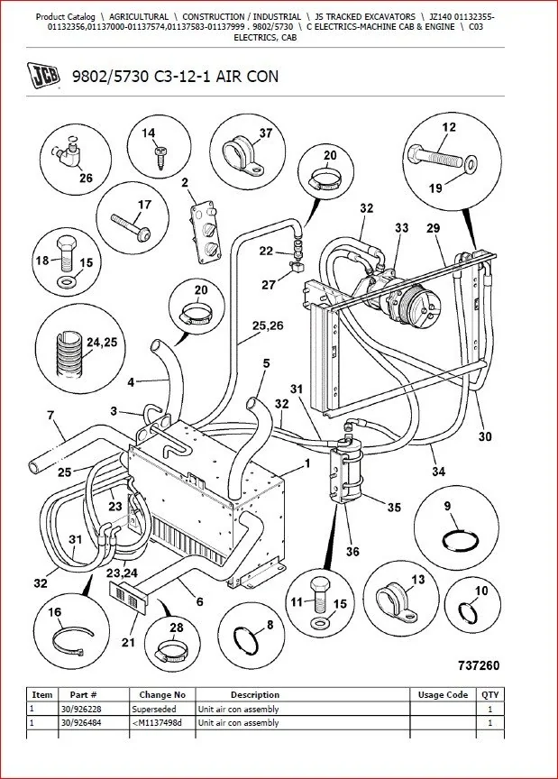 Jcb Jz140 Tracked Excavator Parts Catalogue Manual - PDF DOWNLOAD - Image 4
