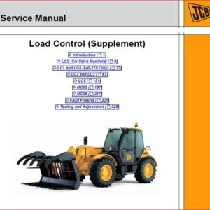 Jcb Load Control Service Manual Supplement - PDF DOWNLOAD!!!