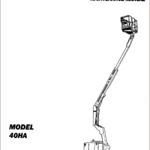 Jlg Boom Lifts 40ha Service Repair Workshop Manual  P/N 3120672 - PDF DOWNLOAD!!!