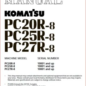 Komatsu PC20R PC25R PC27R-8 - PDF  service repair manual DOWNLOAD