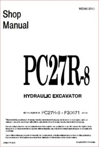 Komatsu PC27- 8 SN F30671 - PDF DOWNLOAD!!