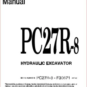 Komatsu PC27- 8 SN F30671 - PDF DOWNLOAD!!