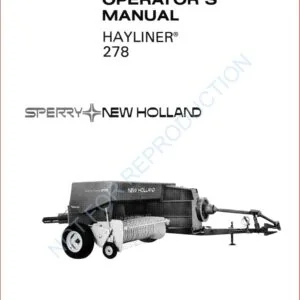 New Holland 278 Hayliner Baler Operators Manual - PDF Download