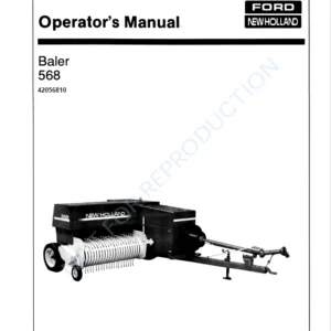 NEW HOLLAND 568 BALER OPERATORS MANUAL - PDF Download
