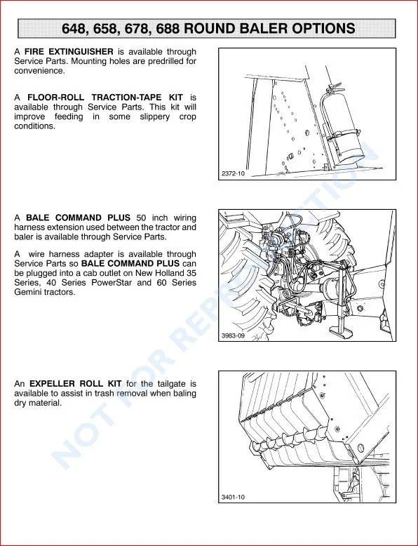 NEW HOLLAND 648 658 678 688 ROUND BALER FEATURES PRODUCT MANUAL - PDF Download - Image 3
