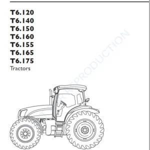 New Holland T6 120 T6 140 T6 150 T6 155 T6 160 T6 165 T6 175 Tractor Operators Manual S N Zcbd01001 And After