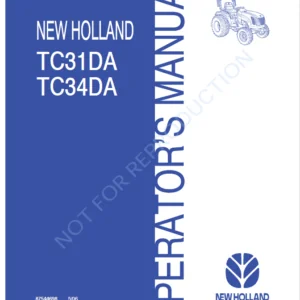 New  Holland  Tc31da  Tc34da  Tractor  Operators  Manual - PDF Download
