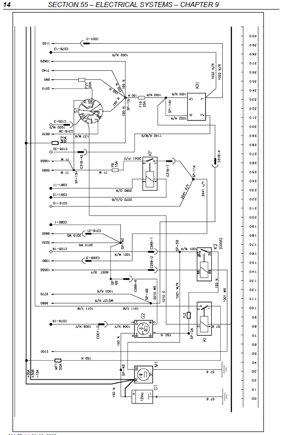 New Holland Tractor Wiring Diagrams Electrical System Manual Tm 120 Tm ...