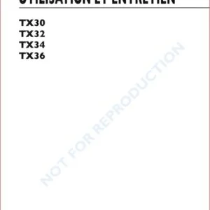 NEW HOLLAND TX30 TX32 TX34 TX36 COMBINE FRENCH OPERATORS MANUAL - PDF Downloads