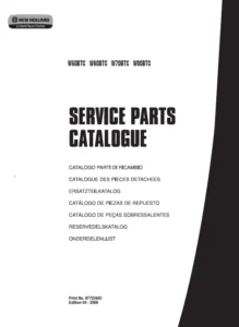new holland w50btc w60btc w70btc w80btc tier 3 compact wheel loader service parts catalogue manual