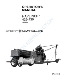 New Holland 425-430 Hayliner Operators Manual - PDF DOWNLOAD