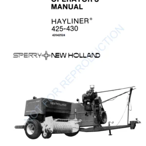 New Holland 425-430 Hayliner Operators Manual - PDF DOWNLOAD