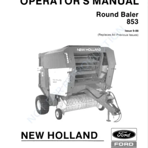 New Holland 853 Round Baler Operators Manual -PDF Download