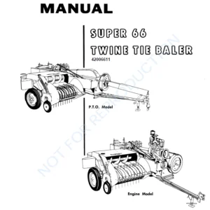 New Holland Super 66 Twine Tie Baler Operators Manual - PDF Download