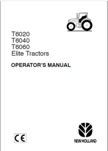 New Holland T6020 T6040 T6060 Elite Tractors Operators Owner Instruction Manual Download