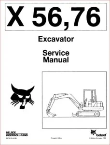 BOBCAT X56 X76 EXCAVATOR SERVICE REPAIR MANUAL X 56 X 76 - PDF DOWNLOAD