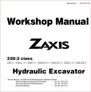 Hitachi Zaxis 330 3 330lc 3 350h 3 350lch 3 350lck 3 350lc 3 350lcn 3 Workshop Service Manual - PDF DOWNLOAD