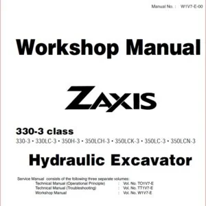 Hitachi Zaxis 330 3 330lc 3 350h 3 350lch 3 350lck 3 350lc 3 350lcn 3 Workshop Service Manual - PDF DOWNLOAD