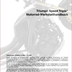 Triumph Speed Triple Werkstatthandbuch - PDF DOWNLOAD