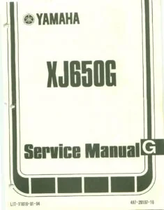Yamaha XJ750 & XJ650 Motorcycle Shop Manual 1980-1986 - PDF DOWNLOAD