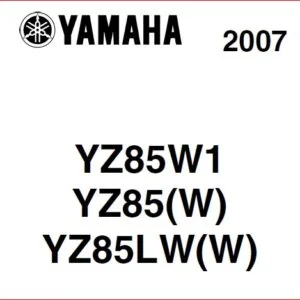 Yamaha YZ85 Shop Manual - PDF DOWNLOAD