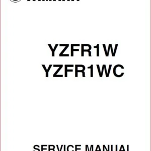 Yamaha YZFR1 2007 Service And Repair Manual - PDF DOWNLOAD