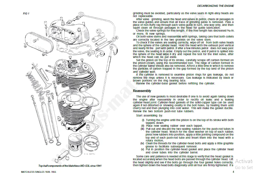 Matchless 1939-1955 Workshop Service Manual For Repair-PDF - Image 5