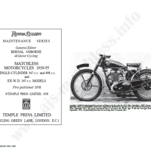 Matchless 1939-1955 Workshop Service Manual For Repair-PDF